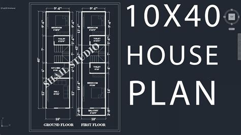 10x40 House Plan 2d Map By Nikshail Youtube