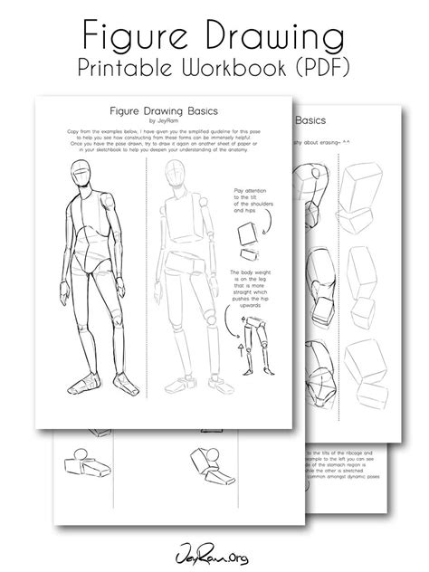 How To Draw The Human Figure Printable Pdf Jeyram Drawing Tutorials