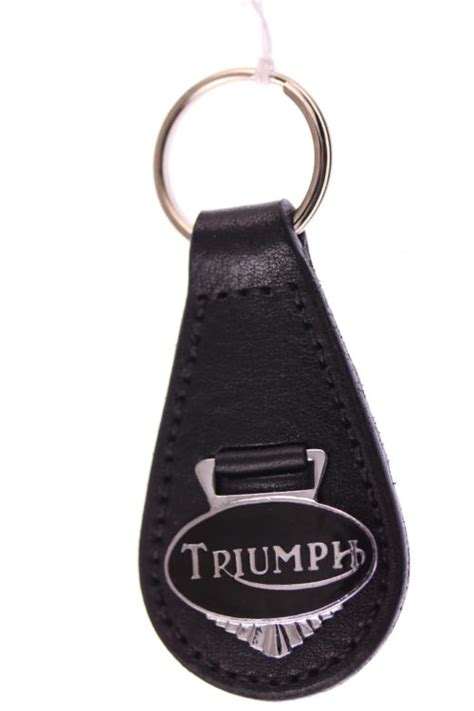 Triumph Motorcycle Key Rings Handmade Keyrings Classic Leather Fobs