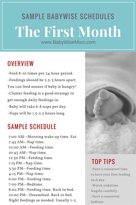 Babywise Sample Schedules The First Month Chronicles Of A Babywise Mom