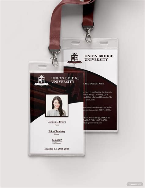 College Student Id Card Template Download In Word Pdf Illustrator