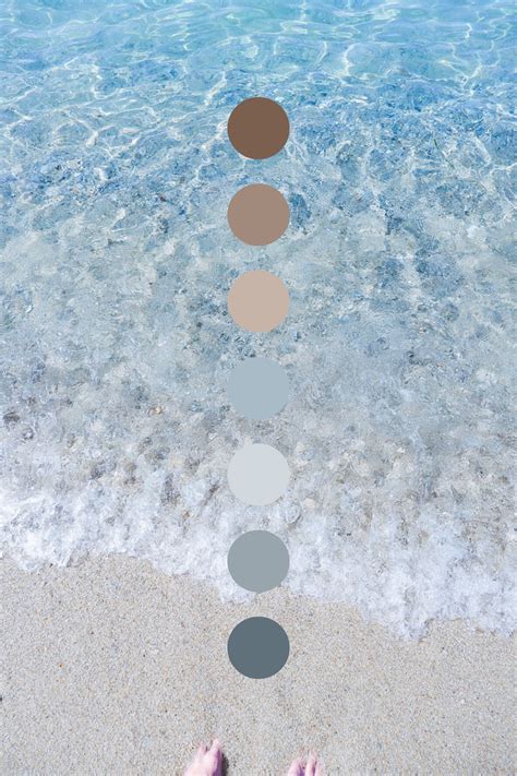 Sea Blue And Sand Calming Palette Nature Color Palette Calming Colors