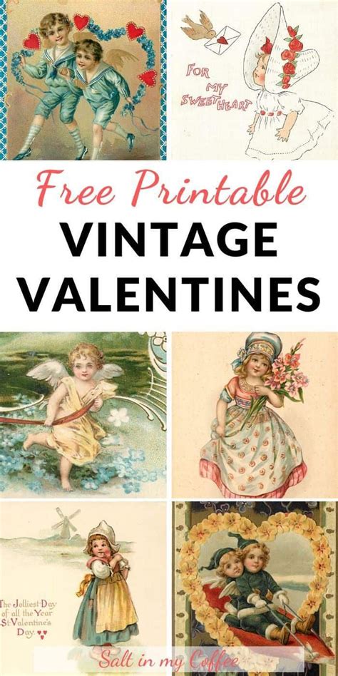 Free Printable Vintage Valentines Salt In My Coffee Vintage
