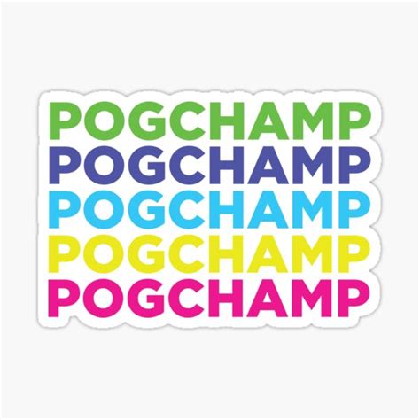 Pogchamp Sticker By Jonasly Redbubble