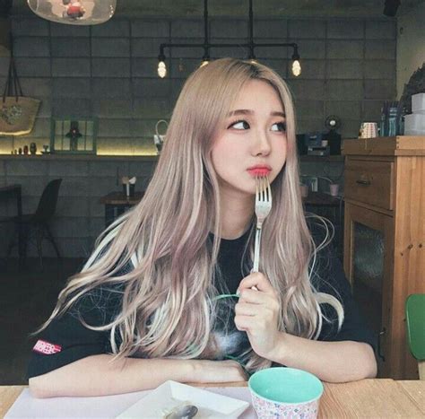 Korean Girl Icons Tumblrulzzang 안느 Korean Hair Color