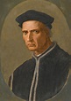 Portrait of Piero Soderini half length wearing a black coat and a black ...