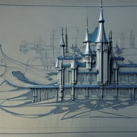 Fantasy Castle Blueprint Ai Generated Artwork Nightcafe Creator