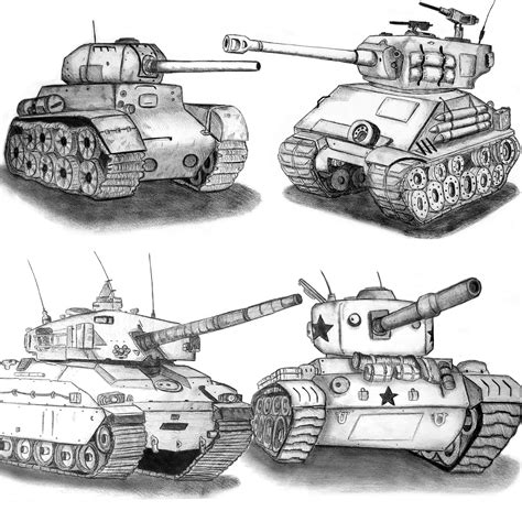 Artstation Tank Drawings
