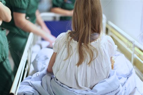 Sick Child In Hospital Bed Stock Photo Offset