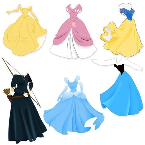 Princess Dresses Clip Art Set Vlrengbr