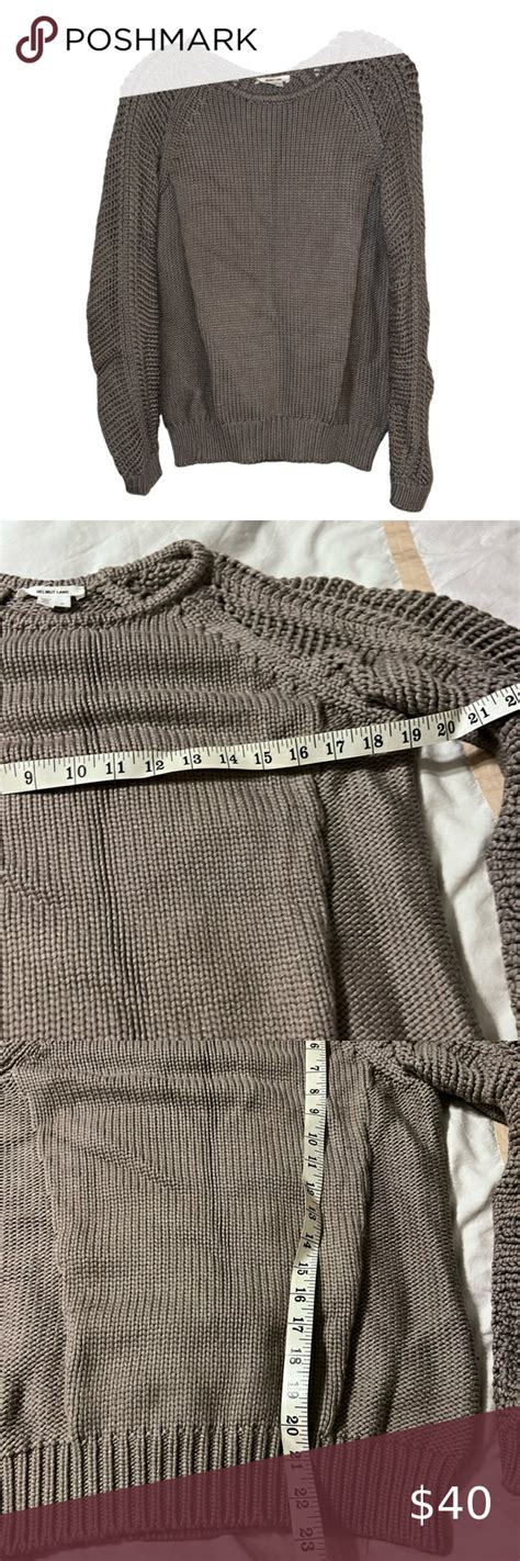 Helmut Lang Cableknit Cottage Sweater Italian Yarn Mixed Texture