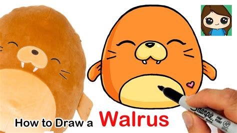 How To Draw A Baby Walrus Easy Squishmallows