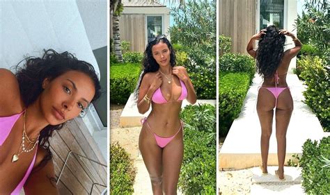 Maya Jama Sparks Frenzy As She Flaunts Assets In Plunging Pink Bikini And Tiny Thong Celebrity
