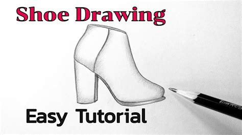 How To Draw Girl Shoes Drawing Easy Heel Shoe Drawing Pencil Sketch