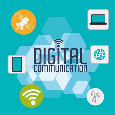 Digital Communication Design Stock Vector Illustration Of