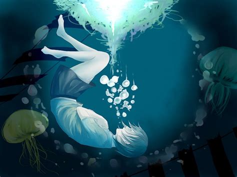 HD Wallpaper Underwater Anime Girls Wallpaper Flare