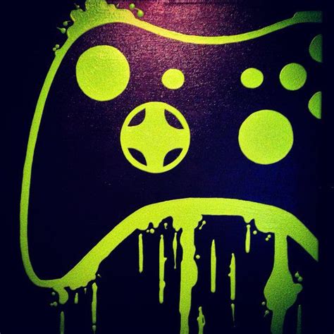 Xbox One Video Game Controller Painting Video Game Art Hand Painted