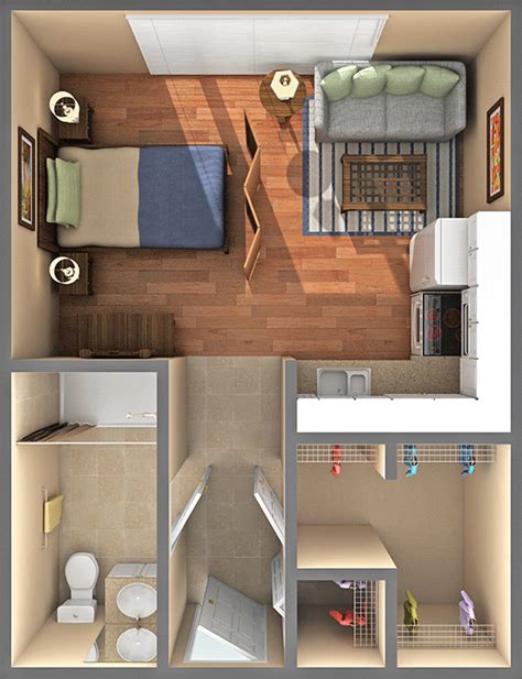 15 Smart Studio Apartment Floor Plans Page 2 Of 3