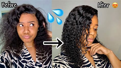 How To Achieve The Wet Look Defined Curls Curly Hair Routine Curly Wig Youtube