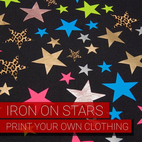 Iron On Stars Customise Clothing With Stars Iron On Shapes Etsy Uk