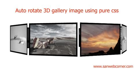 Auto 3d Rotate Gallery Image Using Pure Css