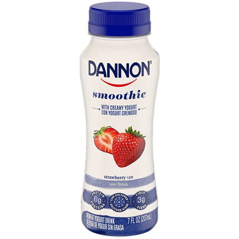 Dannon Nonfat Yogurt Smoothie Strawberry 7oz Wholesale Danone Food