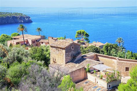 View Of Lluc Alcari Village Near Deia Mallorca Majorca Balearic