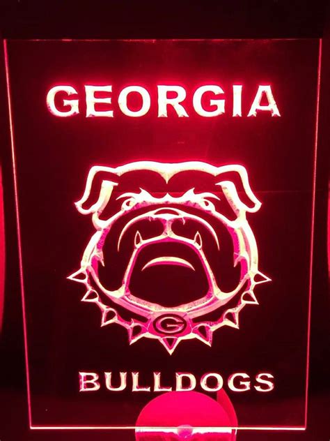 Georgia Bulldogs Football Led Neon Light Signs Home Decor Craft