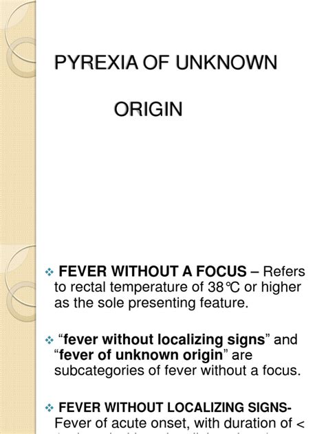 Pyrexia Of Unknown Origin In Children Pdf Fever Infection