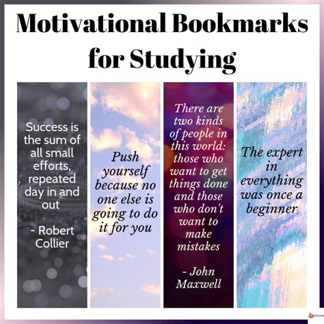Motivational Bookmarks Printable