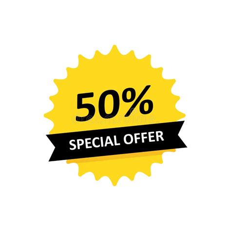 Special Offer Sale Tag In Yellow And Black Color Stock Vector