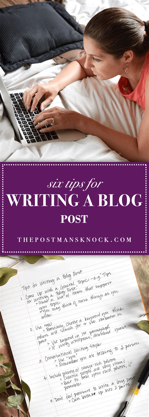 Six Tips For Writing A Blog Post The Postmans Knock