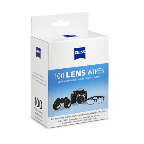 Zeiss Lens Wipes 100 Pre Moistened Eyeglass Cleaning Wipes