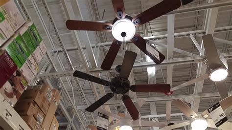 Ceiling fan led invisible fan lamp for telescopic modern bedroom and living room. Ceiling Fan display at my (New) local Home Depot - YouTube