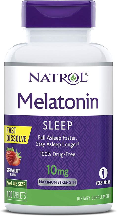 Buy Natrol Melatonin Fast Dissolve Tablets Helps You Fall Asleep
