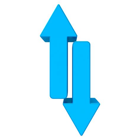 Blue Arrows Pointing In Opposite Directions On A Transparent Background