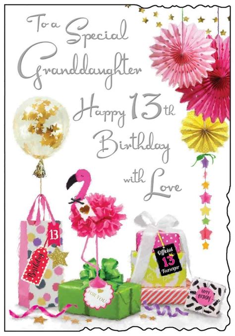 13th Birthday Card Granddaughter