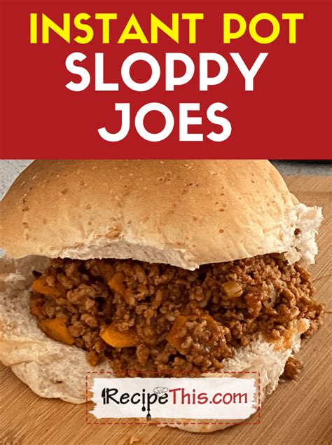 Recipe This Instant Pot Sloppy Joes