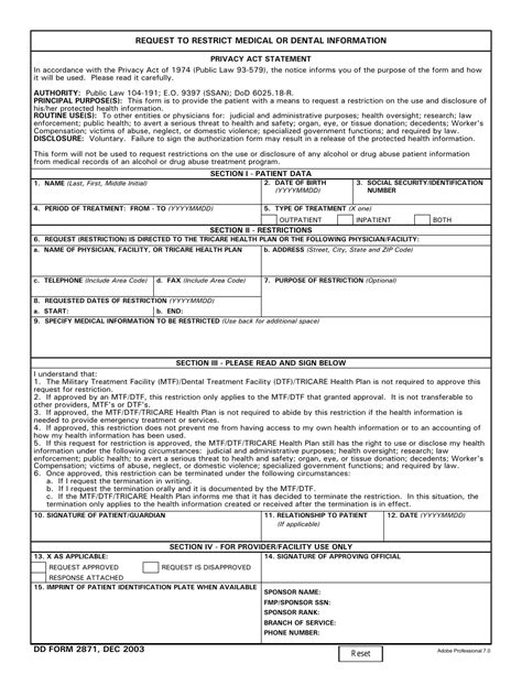 Dd Form 2871 Fill Out Sign Online And Download Fillable Pdf