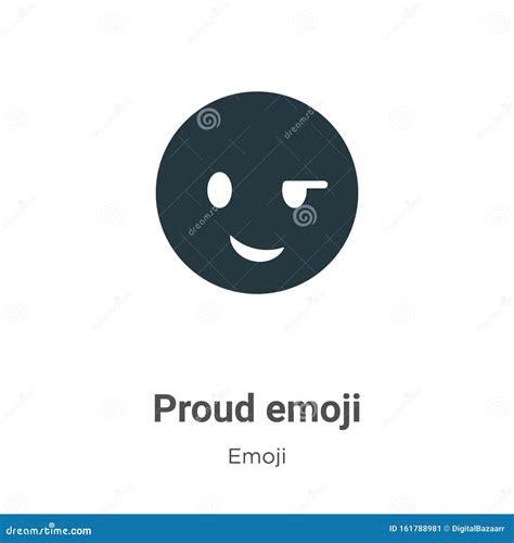 Proud Emoji Vector Icon On White Background Flat Vector Proud Emoji