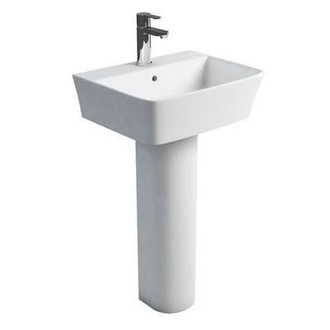 Square bathroom freestanding basin stylish curved corners glazed all the way round high quality glossy white finish top rated online seller and top rated after sales. Bathroom Pedestal Basins | Full Pedestal Basins ...