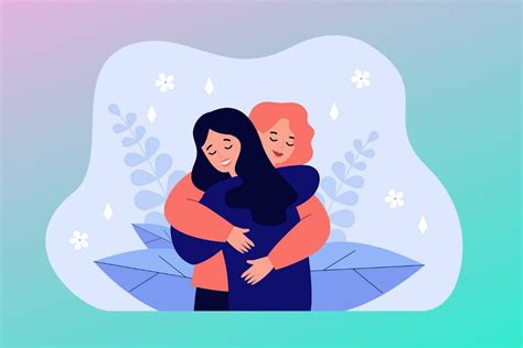 persona vector hug illustration friends hugging all things fabulous friend friendship sign