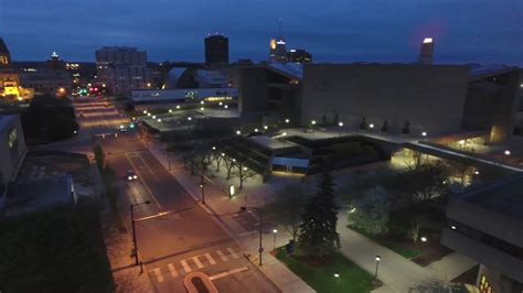 University Of Akron Downtown Akron Aerial View Youtube