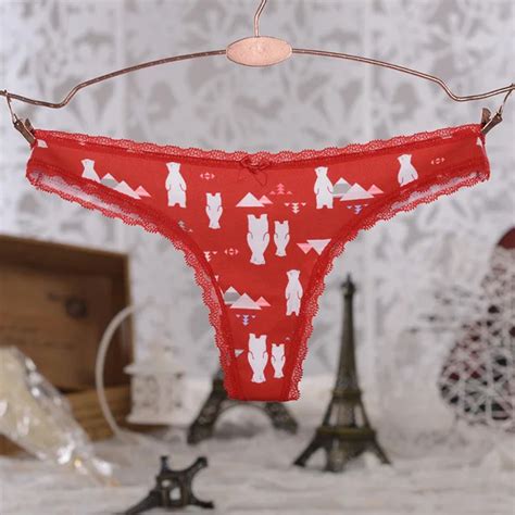 Womens Lovely Polka Dot G String Girls Seamless Low Rise Cotton Lace Decorated Thongs Smooth