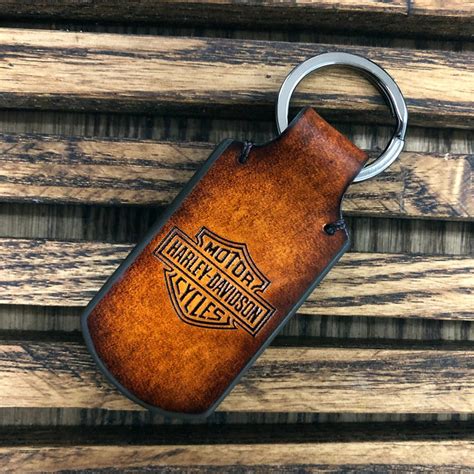 Personalized Leather Keychain Custom Leather Keyring Can Be Etsy