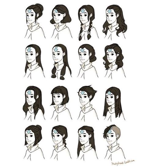 Love These Airbender Hairstyles So Cute Avatar The Last Airbender