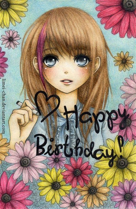 Happy Birthday Anime Girl