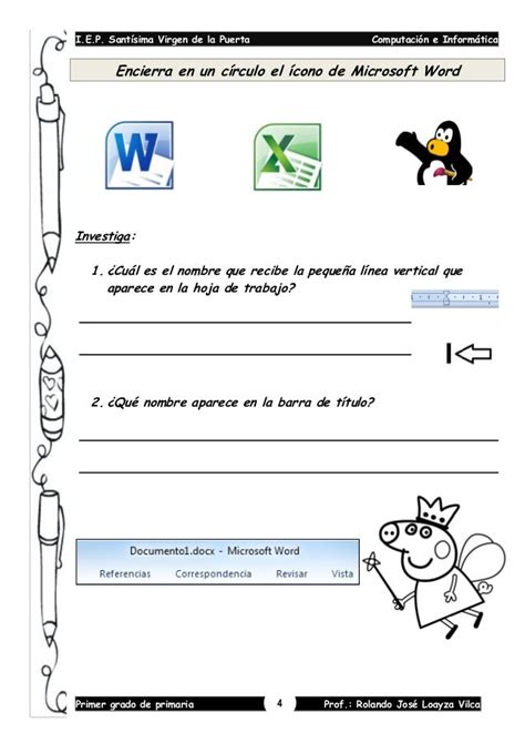 Clases De Word Para Niños De Primaria Importancia De Niño