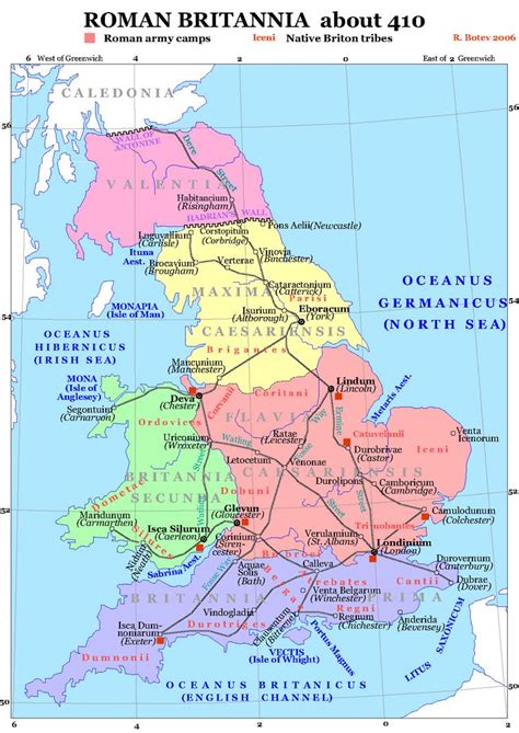 Roman Britain 410 Uk History Roman Britain Historical Maps