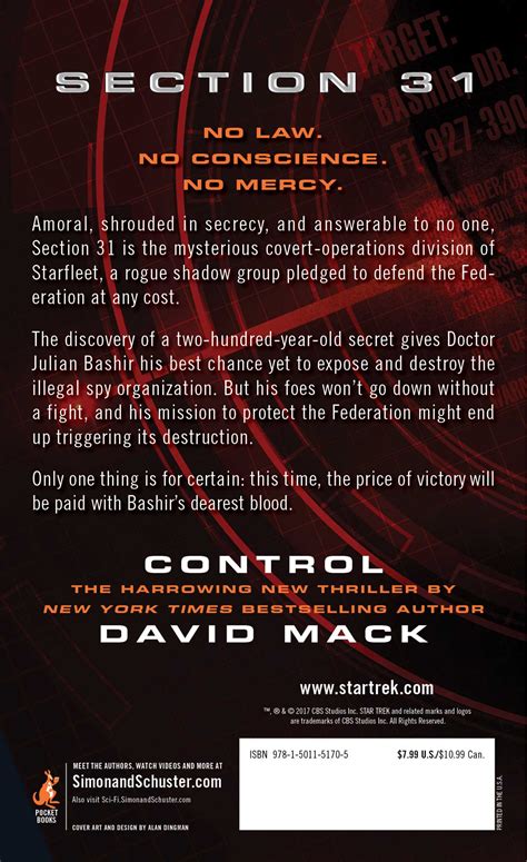Section 31 Control Book By David Mack Official Publisher Page